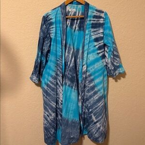 Blu Nomad Tie-Dye Robe Kimono light jacket one size
